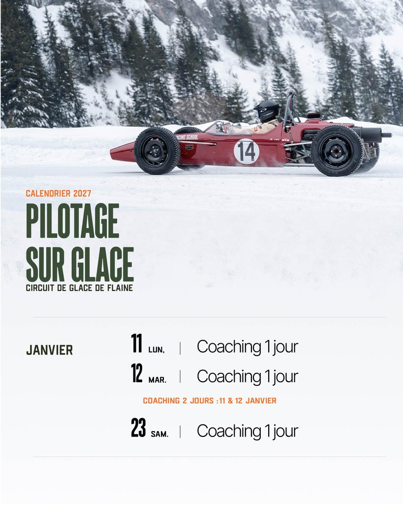 calendrier pilotage sur glace